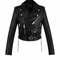 Jackets : CROPPED BIKER JACKET (JACKETS) by www.manokh